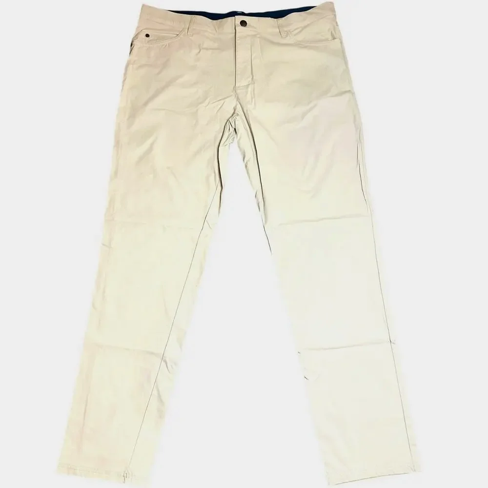 Adidas Golf Go-To 5 Pocket Tapered Pants 36x34 Tan NWOT Stretch Performance